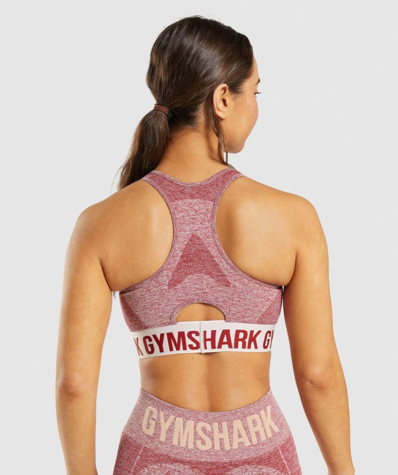 Women's Gymshark Flex Sports Bra Burgundy | CA 86530A